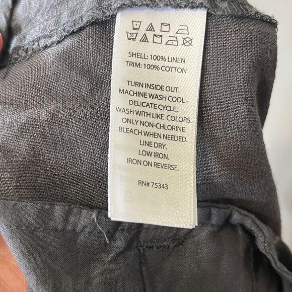 TAHARI Women's Charcoal Gray Belted High Rise Flare Leg Career Dress Pants 12 - Picture 9 of 9